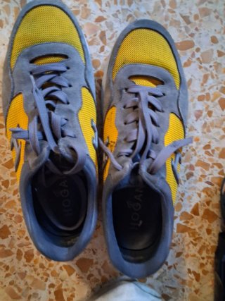 Scarpe Hogan grigie/gialle taglia 42