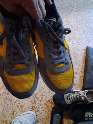 Scarpe Hogan grigie/gialle taglia 42