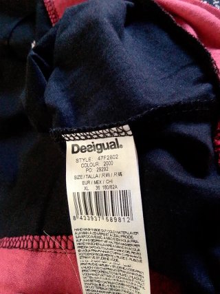 Gonna Desigual nera con stampe