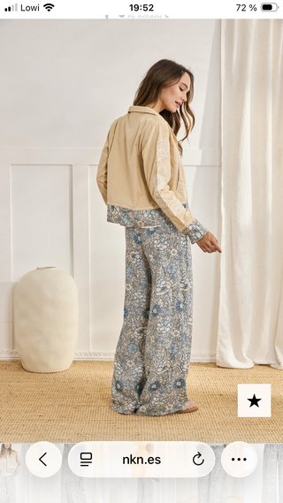 Pantalón Nekane estampado floral azul