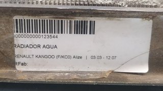 RADIADOR AGUA RENAULT KANGOO (F/KC0) Alize