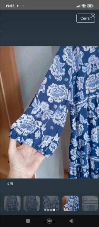Vestido Women'secret floral azul talla XL