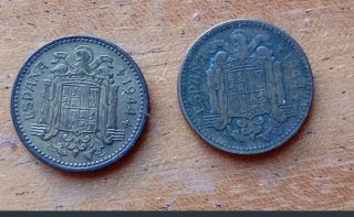 Lote 9 monedas antiguas pesetas España