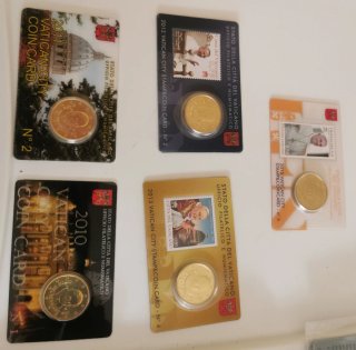 5 Coincard Vaticano 50 centesimi