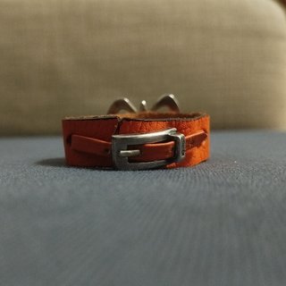 Pulsera cuero y acero