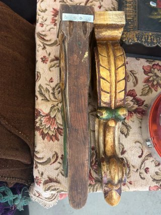 Juego de 2 ménsulas decorativas doradas