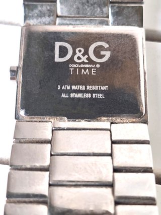 Reloj D&G Mujer Acero Tachuelas Dorado/Plateado