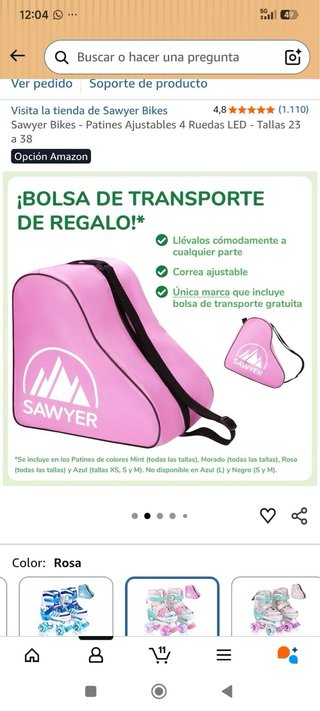 Patines Infantiles Sawyer Rosa y Plateado