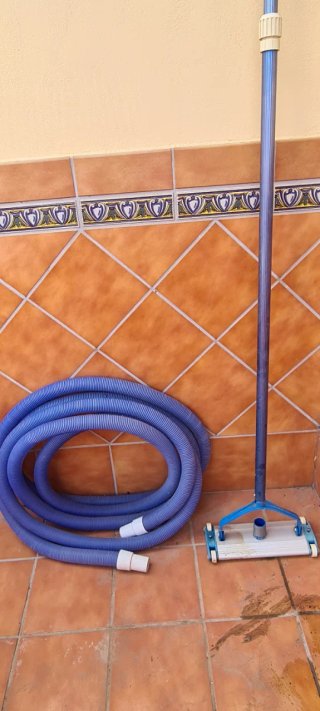 Limpiafondos y colador piscina