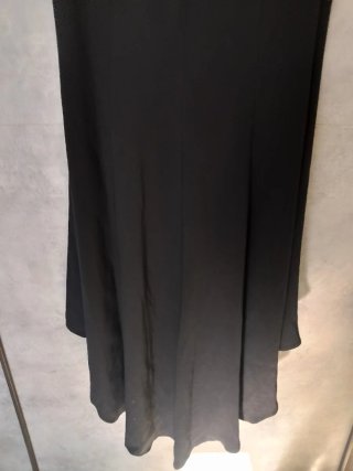 Abito lungo donna nero con spacco