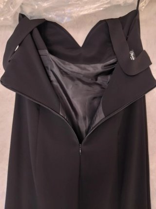 Abito lungo donna nero con spacco
