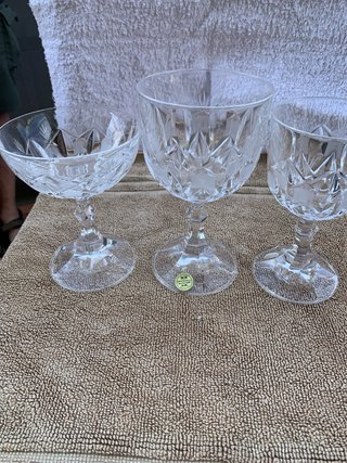 Bicchieri in cristallo decorati