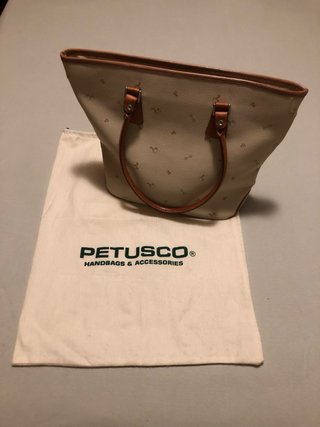 Bolso Petusco Beige y Marrón con funda guardapolvo