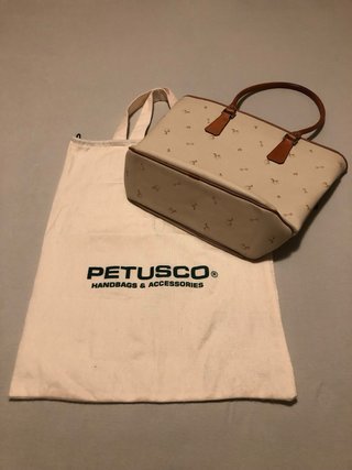 Bolso Petusco Beige y Marrón con funda guardapolvo