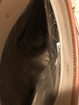 Bolso Petusco Beige y Marrón con funda guardapolvo