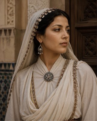 Spilla - pendente antica argento massiccio Maghreb