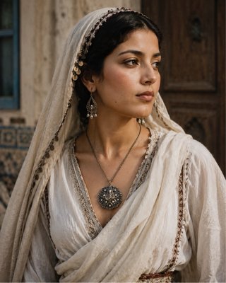 Spilla - pendente antica argento massiccio Maghreb