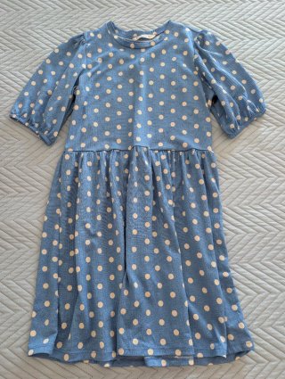 Vestido corto lunares celeste Stradivarius