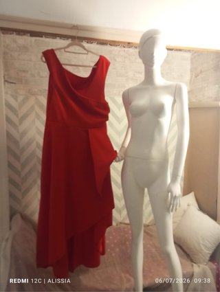 Vestido fiesta escote barco XL- XXL