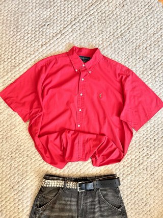 Ralph Lauren Red Shirt Retro Vintage Streetwear