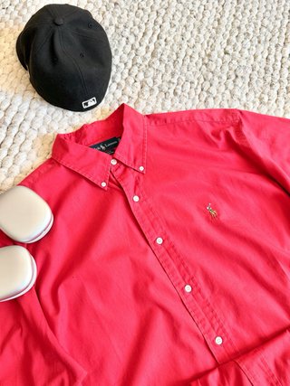 Ralph Lauren Red Shirt Retro Vintage Streetwear