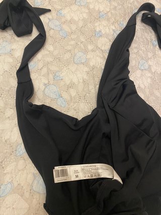 Costume intero nero con lacci tg M