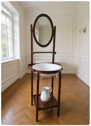 Lavabo antiguo de madera