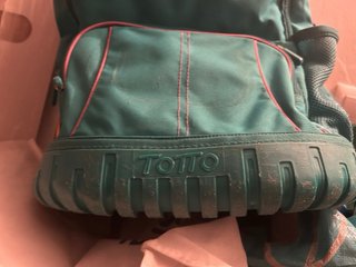 Mochila Totto Turquesa con Rosa