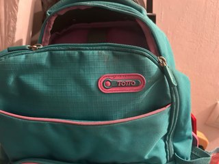 Mochila Totto Turquesa con Rosa