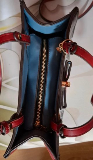 Bolso Nicole Lee Negro con Lunares Rosas
