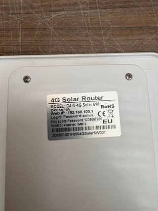 Router Repetidor Exterior 4G WiFi Solar 6W IP66