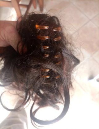 Extension con pinza castano