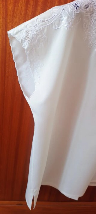 Blusa Laura Kent Blanca Encaje