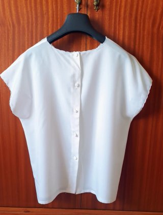 Blusa Laura Kent Blanca Encaje