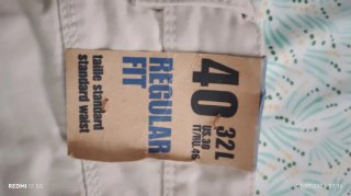 Pantalones corte vaqueros  blancos.. regular