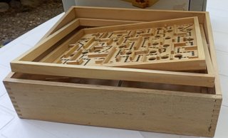 Laberinto de madera clásico con bola colecionistas
