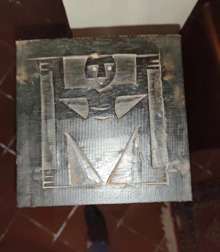 Porta CD legno etnico vintage
