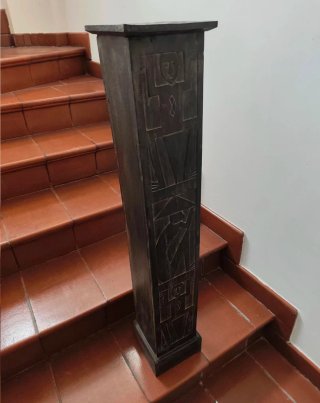 Porta CD legno etnico vintage