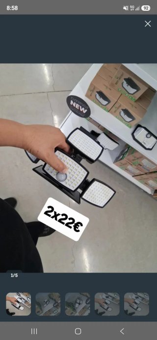 2x Luces Solares LED Exterior