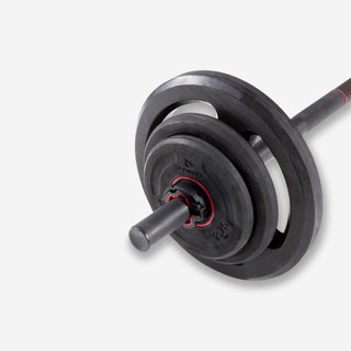 Kit Barra 1,30 m 28 mm + Pesas Musculación Hierro