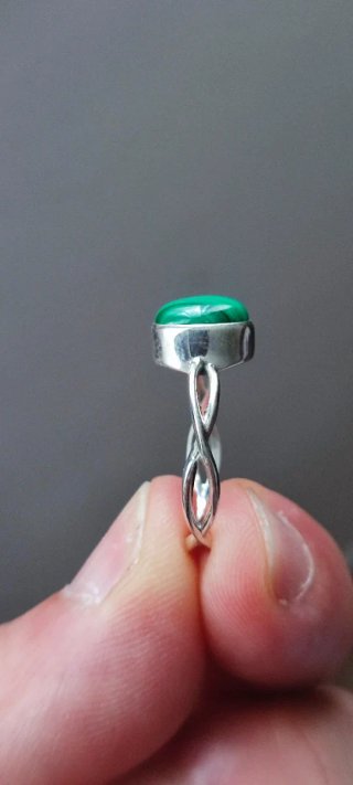 Anillo de Plata y Malaquita.