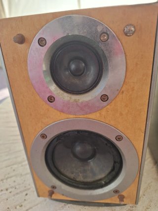 Altavoces Panasonic Marrones y Plateados