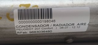 CONDENSADOR / RADIADOR  AIRE ACONDICIONADO PEUGEOT 207 Confort