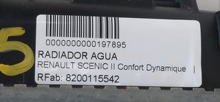 RADIADOR AGUA RENAULT SCENIC II Confort Dynamique
