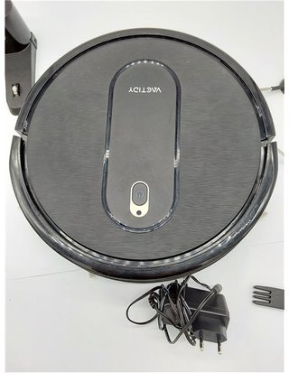 Vactidy Robot Aspirador T6 - con Potente Succión - Detección Inteligente - 2500mAh - Silencioso - 3 Modos de Limpieza - Control por Ap