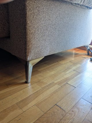 Sofá extensible beige y marrón