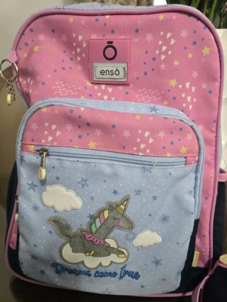 Conjunto Mochila y Estuches Enso Unicornio