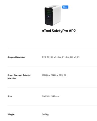 Purificador de Humo Xtool SafetyPro AP2 NUEVO
