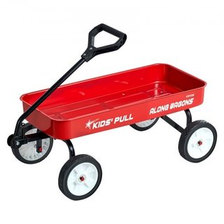 Pull-Along Wagon for Kids, 101 cm Toddler Wagons, Supports