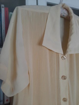 Blusa vintage beige y amarilla